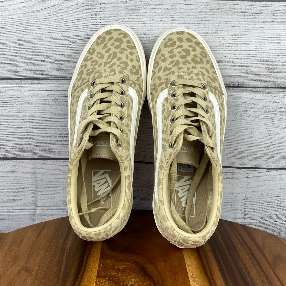 Vans Ward Suede Animal Print Desert Taupe Lace Up Sneaker Women’s Shoe Size 9 - Picture 9 of 11